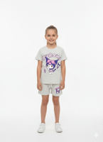 طقم بناتي Kuromi – تيشيرت مع شورت