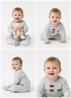 طقم مواليد أولادي – بيجامة قطنية بأزرار خشبية