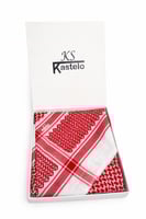 شماغ كاستيلو Kastelo كلاسيكي أحمر مع علبة فاخرة