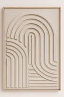 لوحة فنية هندسية بإطار خشبي أنيق – مقاس 120×82