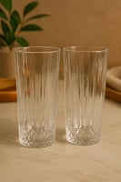 طقم كاسات زجاجية بنقشة فاخرة – عدد 2