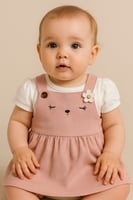 فستان بناتي صيفي بنقشة فراولة ولمسة ناعمة