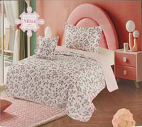 طقم سرير أطفال بنقشة أوراق وزهور صغيرة من ميلان –...