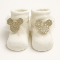 جوارب مواليد بتزيين شكل ميكي