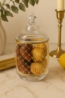 سكرية زجاجية بزخارف ذهبية فاخرة – تصميم كلاسيكي را...