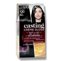 لوريال كاستينج كريم غلوس - صبغة شعر بلون أسود طبيع...