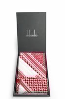 شماغ أحمر كلاسيكي فاخر من Debardio بعلبة أنيقة