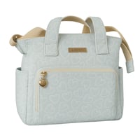 شنطة حفاضات من كارفن بتصميم قلوب أنيق وسحاب ذهبي