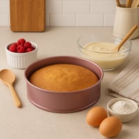 قالب كيك وردي بقاعدة مانعة للالتصاق بتصميم أنيق