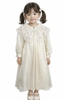 فستان بناتي فاخر بياقة مطرزة وتصميم ملكي أنيق