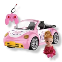 سيارة ريموت وردية مع دمية – لعبة تحكم عن بعد للفتي...