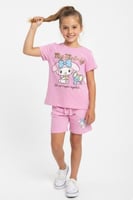 طقم بناتي صيفي مطبوع My Melody – مريح وناعم بلونين...