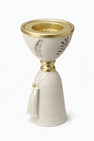 مبخرة فاخرة بتصميم عصري – لون سكري مع لمسات ذهبية