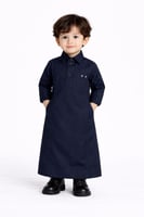 ثوب أطفال كحلي أناقة راقية للصغار