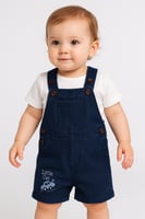 طقم بيبي أولاد جينز بتطريز Little Car – خيار أنيق...