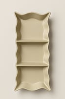 صحن مكسرات بثلاث خانات بتصميم مموج أنيق