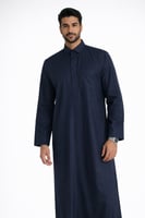 ثوب رجالي كحلي كلاسيكي – فخامة راقية بطابع عصري