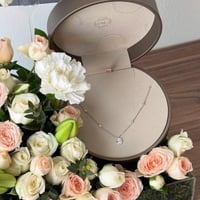 عقد فضة MOH بالورد