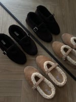 ALAIA fur ballet flat