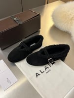 ALAIA fur ballet flat