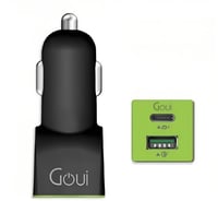 Goui - شاحن سيارة PD +USB اسود 38 واط م/G-CARPD36W...