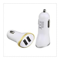 شاحن سيارة منفذين USB لون ابيض م/PT102