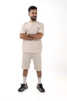 طقم رجالي شورت مع تيشرت - طقم رجالي كاجوال شورت تي...