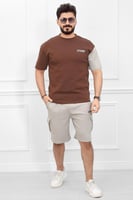 طقم رجالي اوفر سايز شورت - مجموعة رياضية رجالية أو...