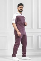 طقم رجالي صيفي كاجوال اوفر سايز بنطال طويل