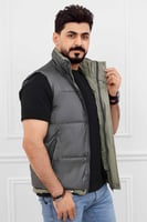 صدرية رجالي شتوي عصري سحاب وأزرار للإغلاق ضد الماء...