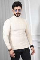 بلوفر شتوي رجالي هاينك منقوش برقبة