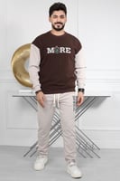 طقم رجالي شتوي اوفر سايز مكون من سويت شيرت وبنطال