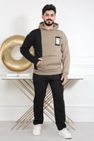 طقم رجالي شتوي اوفر سايز مكون من هودي وبنطال