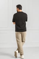 طقم رجالي أوفر سايز لونين نص كم