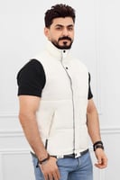 صدرية رجالي شتوي عصري سحاب وأزرار للإغلاق ضد الماء...