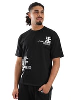 تيشرت رجالي صيفي اوفر سايز بكتابة على الأطراف