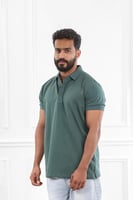 تيشرت رجالي صيفي سادة بياقة بولو وأزرار