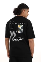 تيشرت رجالي صيفي اوفر سايز بطباعة نقية