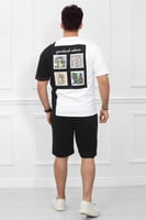 طقم رجالي اوفر سايز شورت - طقم رياضي اوفر سايز