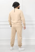 طقم رجالي شتوي كاجوال أرجل ضيقه وياقة مدورة مغلقة