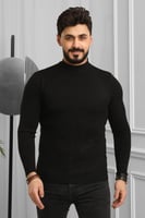 بلوفر شتوي رجالي هاينك منقوش برقبة نصف الياقة - بل...