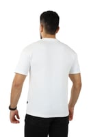 تيشرت رجالي صيفي اوفر سايز بطباعة أفقية على الصدر...