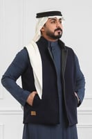 صدرية رجالي شتوي دبل فيس سادة