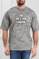 تيشرت رجالي أوفر سايز-مغسول