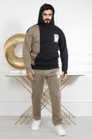 طقم رجالي شتوي اوفر سايز مكون من هودي وبنطال