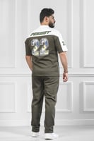 طقم رجالي صيفي كاجوال اوفر سايز بنطال طويل