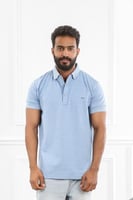 تيشرت رجالي صيفي سادة بياقة بولو وأزرار