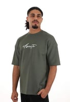 تيشرت رجالي صيفي اوفر سايز بطباعة نقية