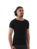 بدي رجالي - تي شيرت رجالي أسود