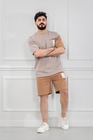 طقم رجالي اوفر سايز شورت - شورت رجالي اوفر سايز